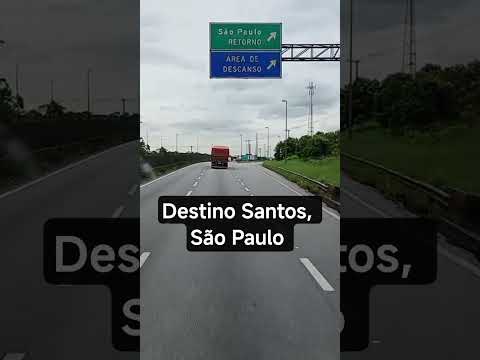 Destino Santos, São Paulo.Celular que usei pra gravar vou deixar link na descrição do vídeo