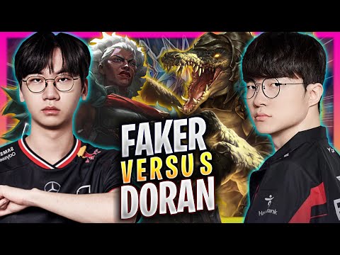 T1 FAKER vs T1 DORAN! - T1 Faker Plays Renekton TOP vs T1 Doran Ambessa! | Season 2025