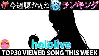 【badapple】ホロライブ歌ってみた週間ランキング  viewed cover song  week 2026/7/24～7/31【1年期間/1year 】【hololive】