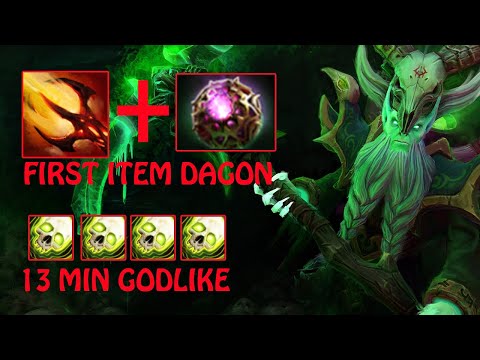 CANCER MID IS BACK First Item Dagon 13Min Godlike -4s Death Pulse with Octarine Necrophos DotA 2 Pro