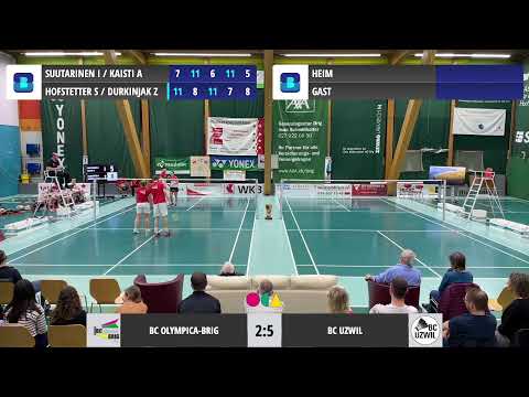 13. Spieltag Badminton NLA - BC Olympica Brig vs. BC Uzwil