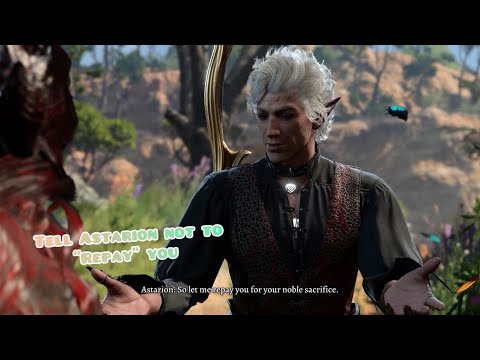 BG3 Astarion’s reaction when you tell him not to “repay” your “sacrifice” by sleeping with you