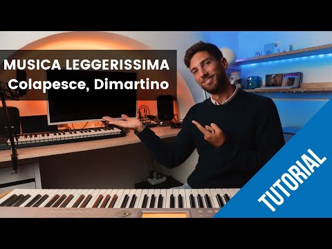 "MUSICA LEGGERISSIMA" - Colapesce, Dimartino PIANO TUTORIAL (senza spartiti)