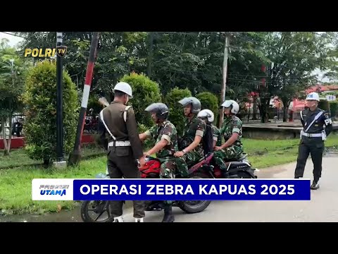 OPERASI ZEBRA KAPUAS 2025 POLRES SANGGAU PULUHAN PELANGGAR TERJARING PENERTIBAN KENDARAAN