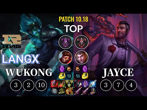 RNG Langx Wukong vs Jayce Top - KR Patch 10.18