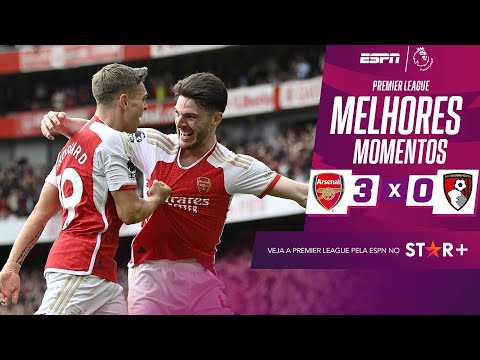 Gols e lances de Arsenal x Bournemouth