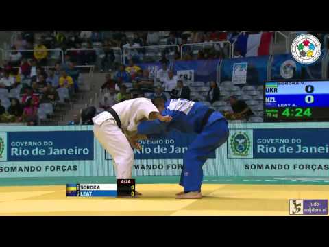 Judo 2013 World Championships Rio de Janeiro: Soroka (UKR) - Leat (NZL) [-73kg]