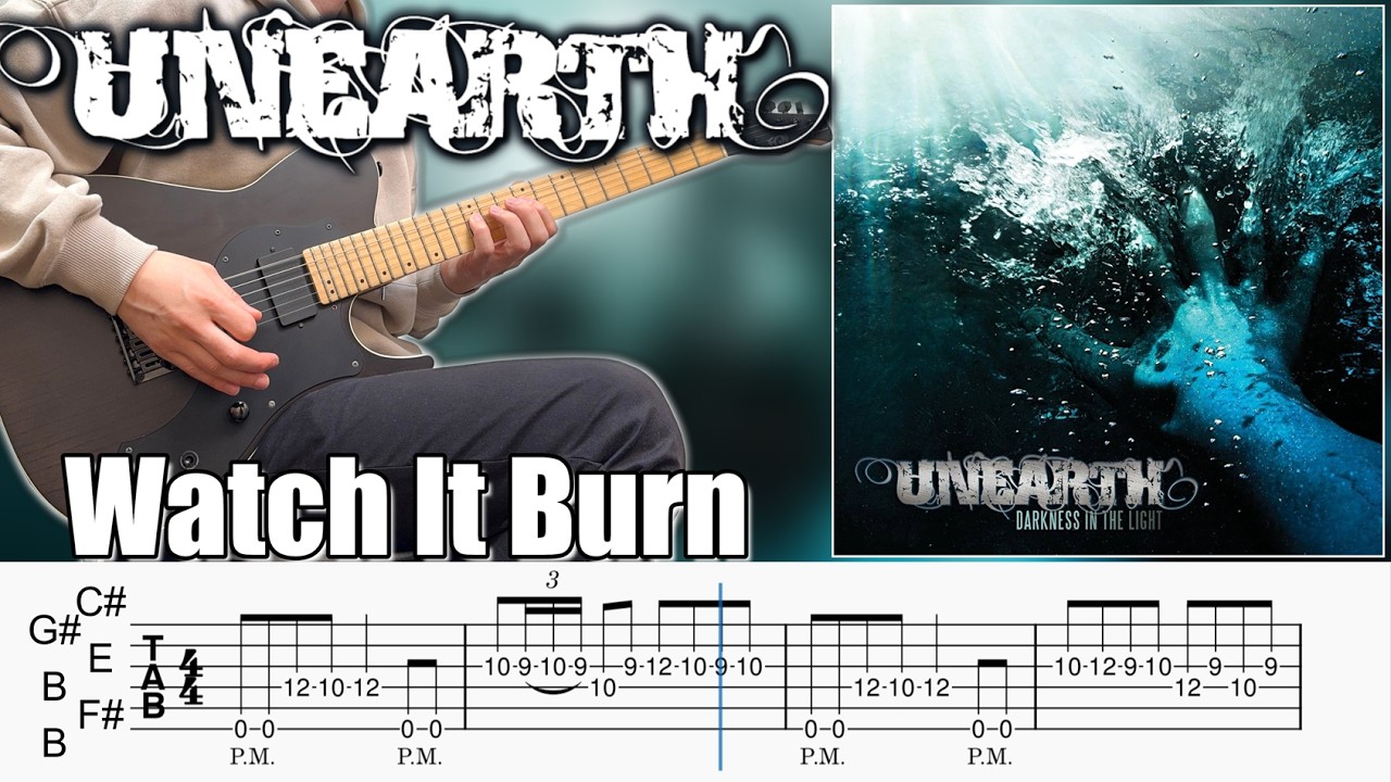Watch It Burn / Unearth (screen TAB | Guitar lesson)