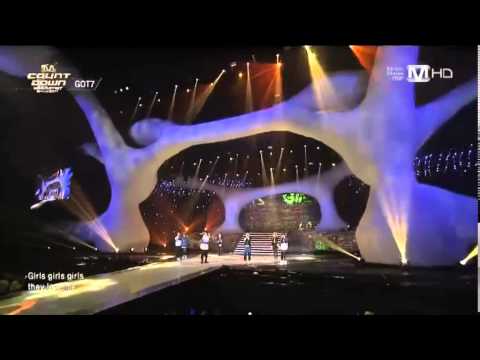[720p]140403 M! Countdown - GOT7-Intro+Girls Girls Girls