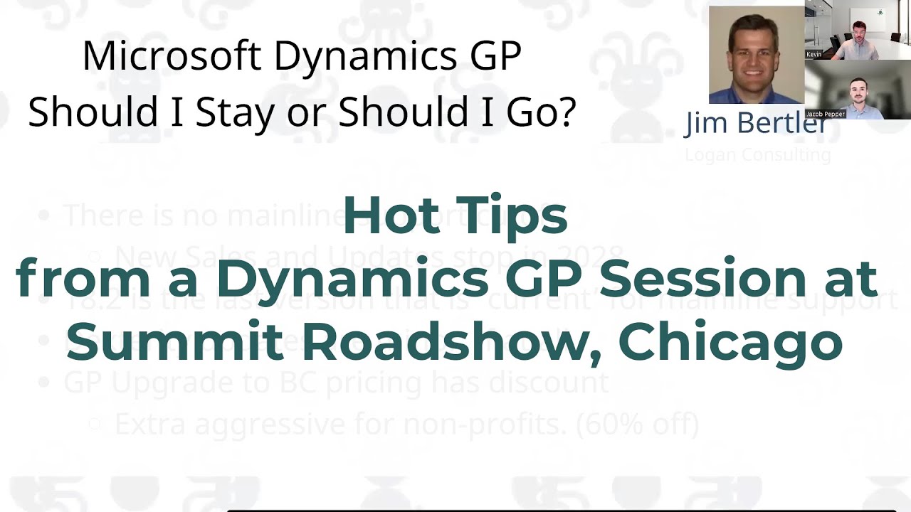 Hot Tips from a Dynamics GP Session at Summit Roadshow - Chicago