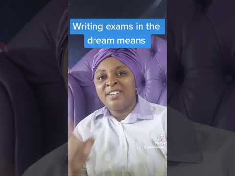 Writing exams in the dream means.