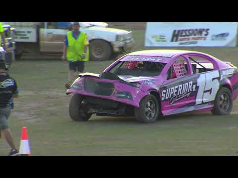 Grafton Speedway - Demi Clarke hard into the Wall - 30-09-2023