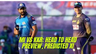 MI vs KKR, IPL 2021 Updates: Most runs, most wickets, head-to-head stats, predicted XI