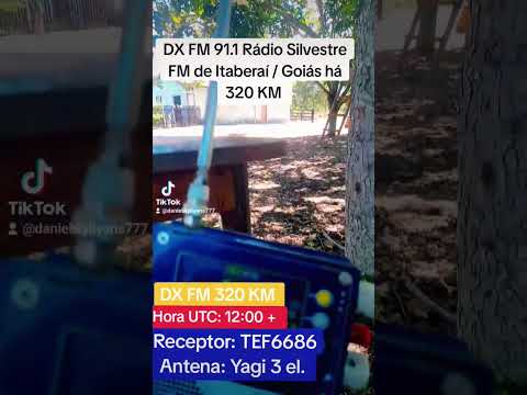 DX FM 91.1 Rádio Silvestre de Itaberaí / GO  recebida há 320 KM #TEF6686 #radioescuta