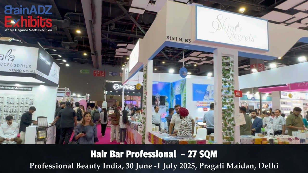 Hair Bar Professional at Professional Beauty India 2025 – Designed & Built by BrainADZ Exhibits