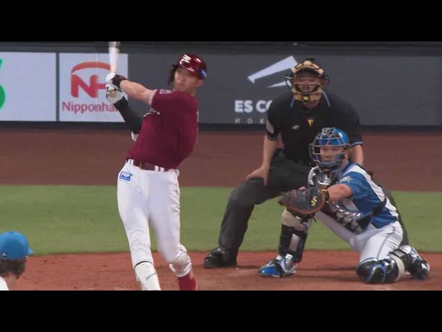 【8回表】ライトスタンドへ!! イーグルス・辰己涼介 再び試合を振り出しに戻す2ランホームラン!!  2023年4月1日 北海道日本ハムファイターズ 対 東北楽天ゴールデンイーグルス