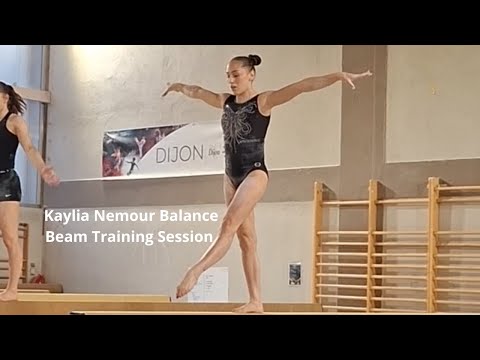 Kaylia Nemour Balance Beam Training✨