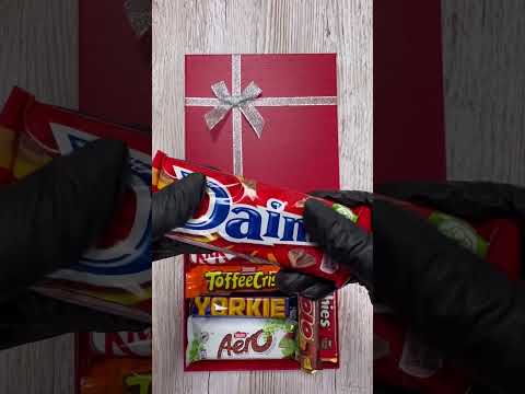 Nestle Chocolate Gift Box ASMR  Aero Yorkie Kitkat Snickers  Rolo Daim #asmr #nestle #chocolate