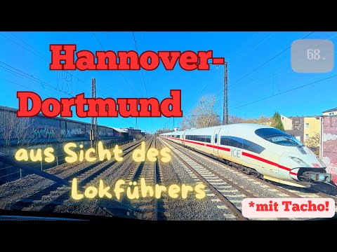 Hannover Dortmund als Lokführer im ICE der Deutschen Bahn