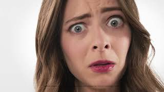 Affresh Woman looks at her dishes in disgust