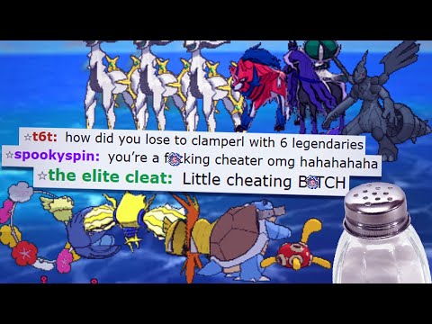 TOXIC SALTY NOOBS call me a CHEATER! FUNNY POKEMON SHOWDOWN SALT