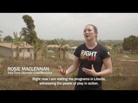 Right To Play Ambassador Rosie MacLennan inspired by girls in Liberia