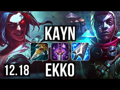 KAYN vs EKKO (JNG) | 17/1/7, 71% winrate, Legendary | EUW Master | 12.18