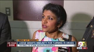 'Unprecedented' blanket immunity for people to turn in drugs