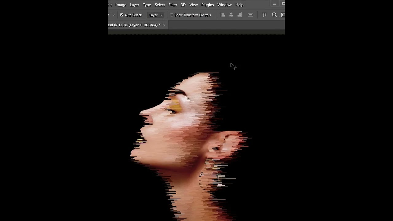 Pixel sorting effect - Short Photoshop Tutorial