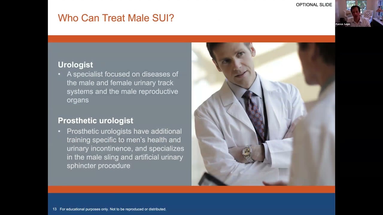 Men's Health Webinar with Dr. Patrick Selph: Stress Urinary Incontinence Recorded 08/17/2023
