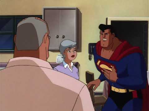 Superman talks with his parents after Clark's "death" (Superman: The Animated Series)