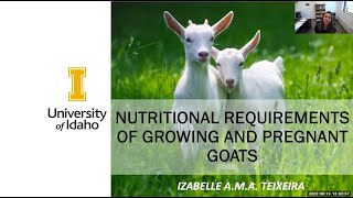Nutritional Requirements of Growing & Pregnant Goats