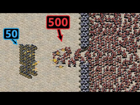 50 Gi's vs 500 Conscripts - Red Alert 2
