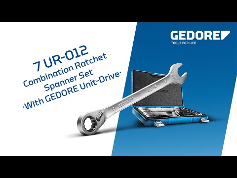 GEDORE COMBINATION RATCHET SPANNER SET 7 UR-012