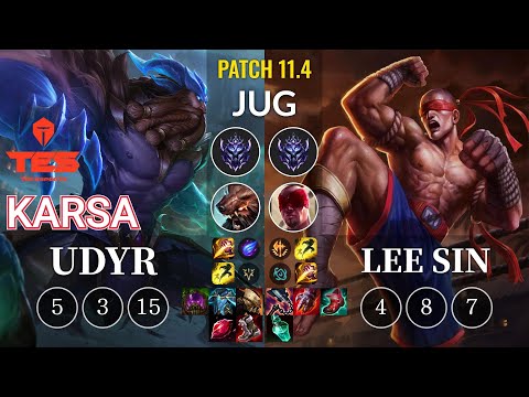 TES Karsa Udyr vs Lee Sin Jungle - KR Patch 11.4