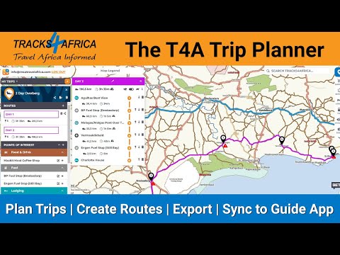 Tracks4Africa Trip Planner - Web-Based Overlanding Route Planner | Create Routes | Export | Sync