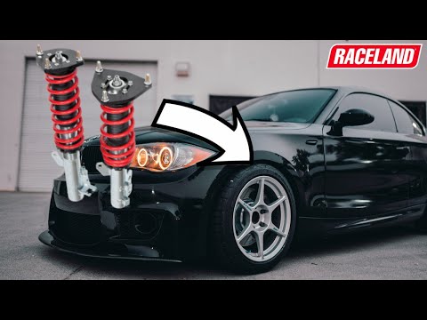 BMW E82 135i BEST BUDGET COILOVER INSTALL AND OVERVIEW! (RACELAND COILOVERS)