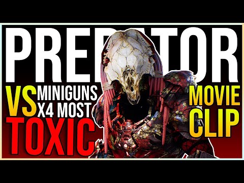 BEST BIONIC PREDATOR *MOST TOXIC* BUILD in Predator Hunting Grounds vs 4 MINIGUNS | Prey Movie Clips