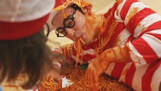 3 Men Dress up as Waldo and Fist Each Other
