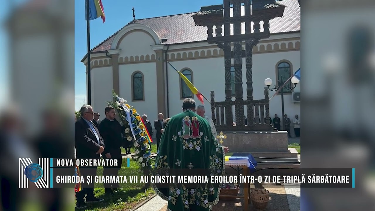 Ghiroda și Giarmata Vii au cinstit memoria eroilor într-o zi de triplă sărbătoare