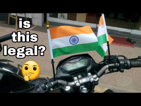 Can you install Indian National Flag on your Bike? क्या आप मोटरसाइकिल पर भारतीय झंडा लगा सकते हैं ?