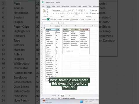 Dynamic Inventory Tracker in Excel – No VBA, Just FILTER #ExcelFILTER #InventoryTrack #DynamicExcel
