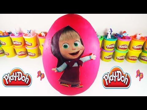 Maşa İle Koca Ayı Dev Sürpriz Yumurta - Maşa ve Koca Ayı Oyun Hamuru Sürpriz Yumurtası