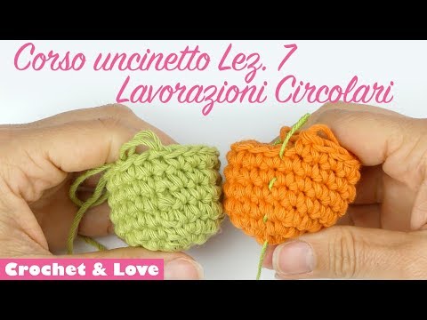 Lavorazioni Circolari ad Uncinetto: a Spirale e a Giri Chiusi + un filo come segnapunti