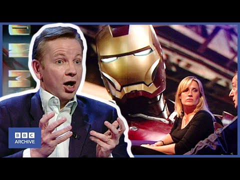 2008: Original IRON MAN Review with MICHAEL GOVE | Newsnight | Classic Movie Review | BBC Archive