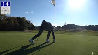 京都でゴルフ⛳️ロングパットねじ込んでバーディ【後半】【かさぎゴルフ倶楽部】
