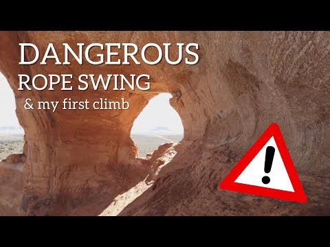 DANGEROUS ROPE SWING at LOOKING GLASS in MOAB, UTAH