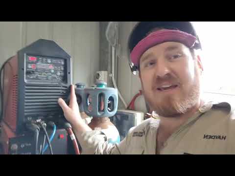 Fabricating and welding on a Electric trolling motor bracket for boat.