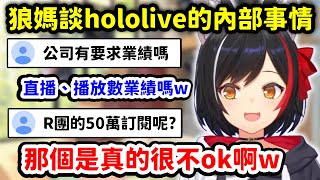 [Vtub] 狼媽:hololive成員沒有什麼直播業績阿?