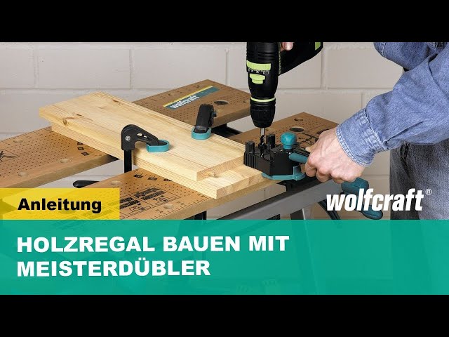 Video teaser per Holzregal selber bauen mit dem Meisterdübler | wolfcraft